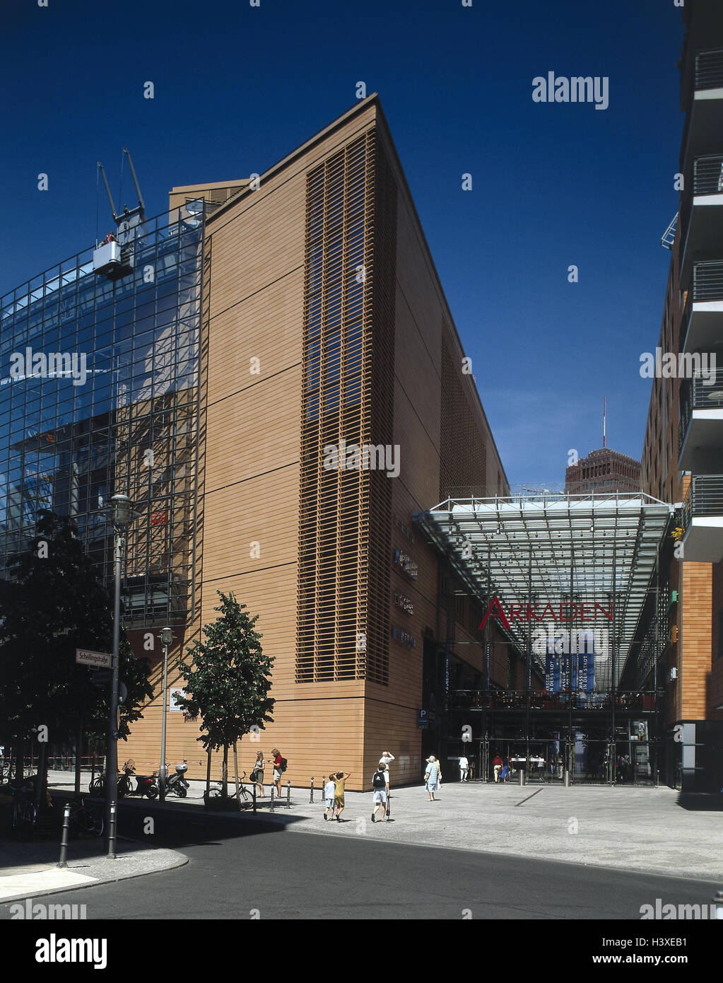 Deutschland, Berlin, Potsdamer Platz, DaimlerChrysler Projekt, Arkaden, Eingang, Europa, Gebäude, Architektur, Struktur, Imax-Kino, geben Sie Bereich Stockfoto