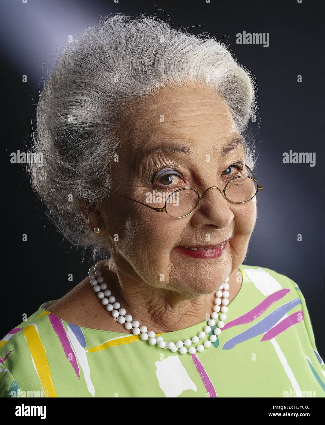 Senior, Brille, Portrait, mb 120 A7 Stockfoto