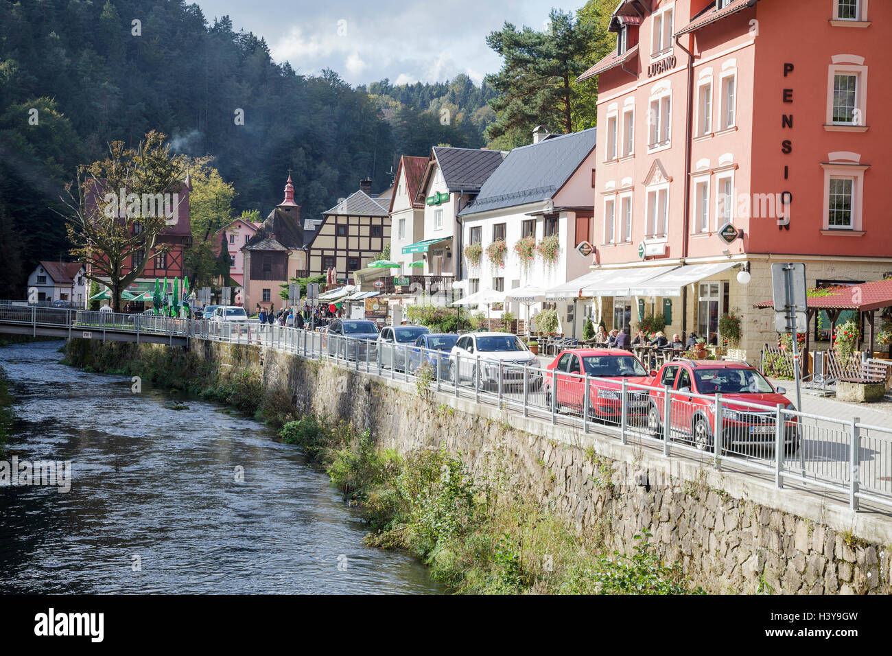 Hrensko Zentrum, Usti Nad Labem, Tschechische Republik Stockfoto