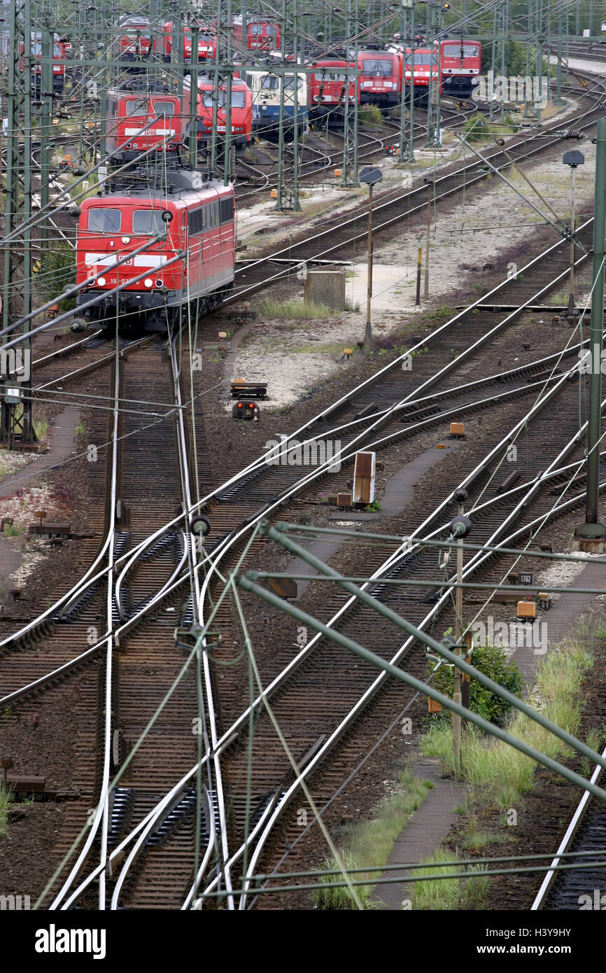 Rangierbahnhof, Lokomotiven, Strecken, nur redaktionell! Bahnhof