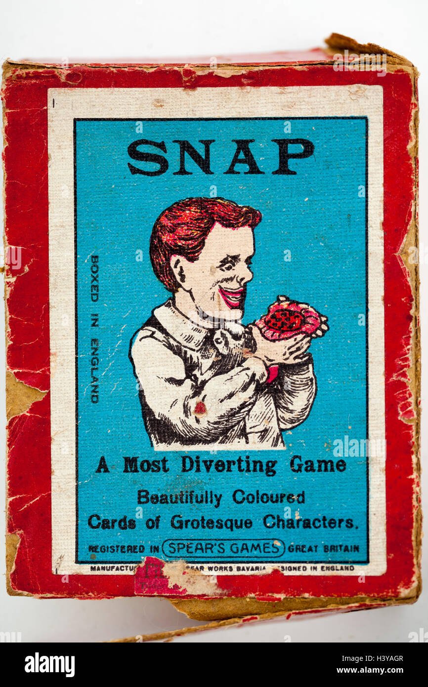Alte Vintage Snap Spielkarte Spiel Stockfoto