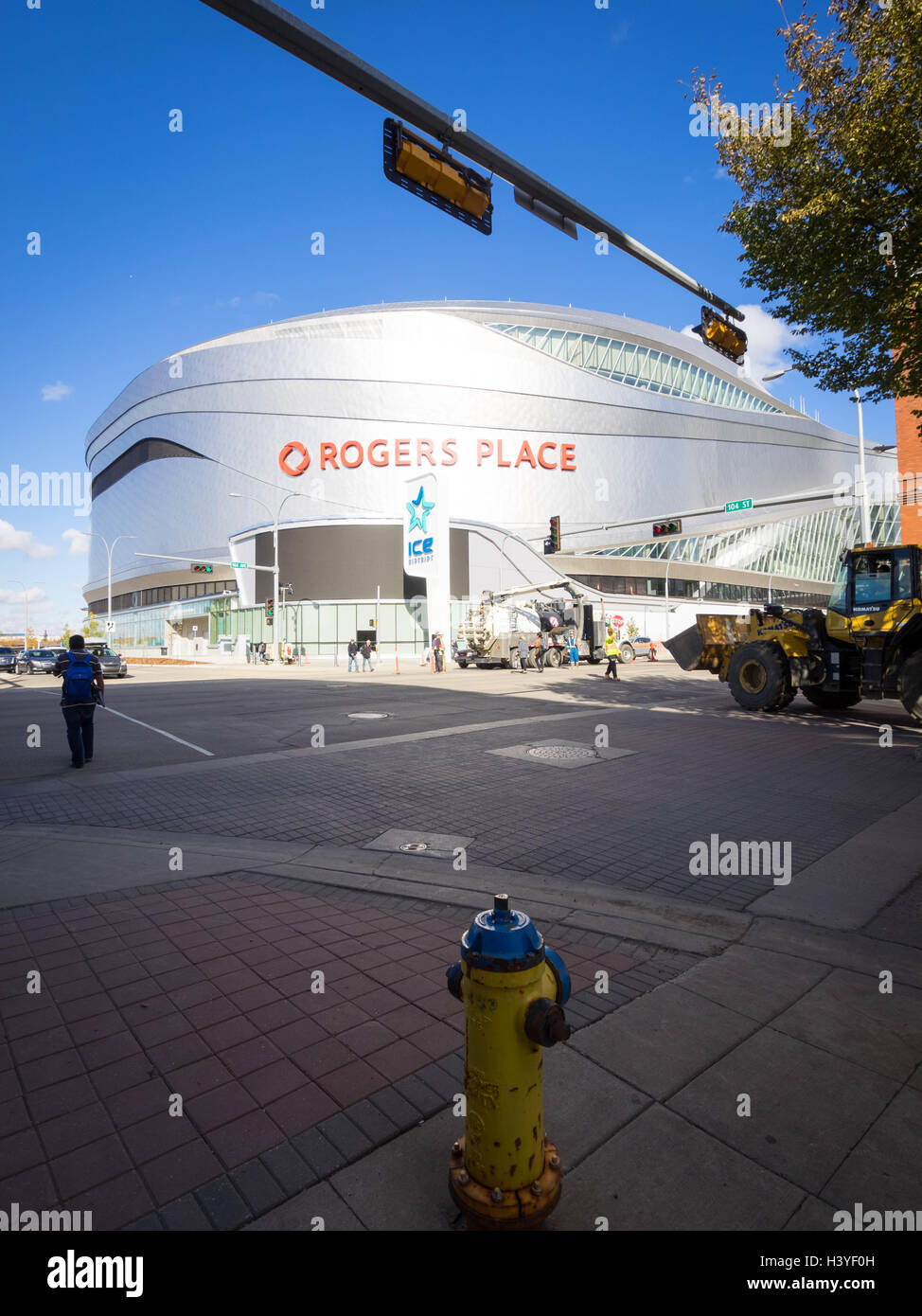 Rogers Platz, ein Mehrzweck-Reithalle in der Eis-Viertel der Stadt Edmonton, Alberta, Kanada. Stockfoto