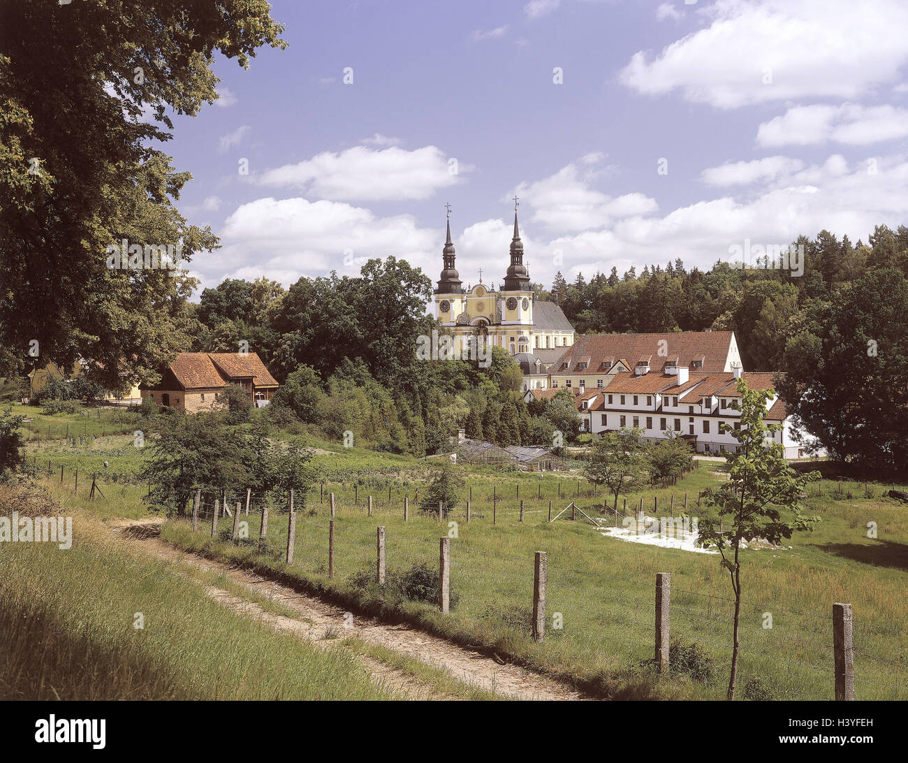 Polen, Region Masuren, Sanktuarium Lipka, Saint ist sanft, Wallfahrt Kirche, Europa, Ostpreußen, Masuren, Heilige Linde, Masure platzieren, Wallfahrt, Kloster, Marienkirche, barocke Kirche baut 1687-1730, sakrale Bau, architektonische Sty Stockfoto