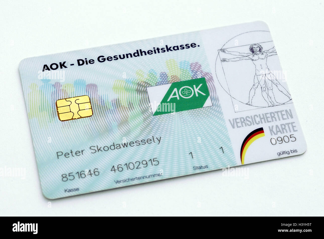 Krankenversicherungskarte, öffentliche Gesundheit, Gesundheitskarte Versicherungs-, Karte, Versicherung, Versicherungen, Versicherungskarte, Krankenversicherung, obligatorische Krankenversicherung, materielle Aufnahme Stockfoto