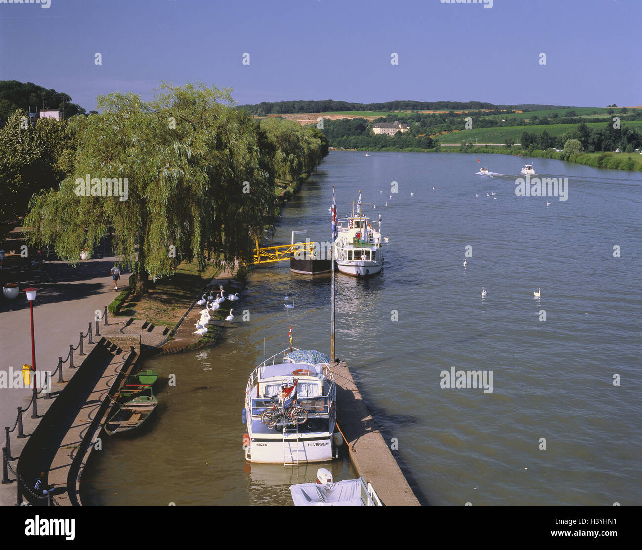 Luxemburg, Remich, der Mosel, Stiefel Stockfoto