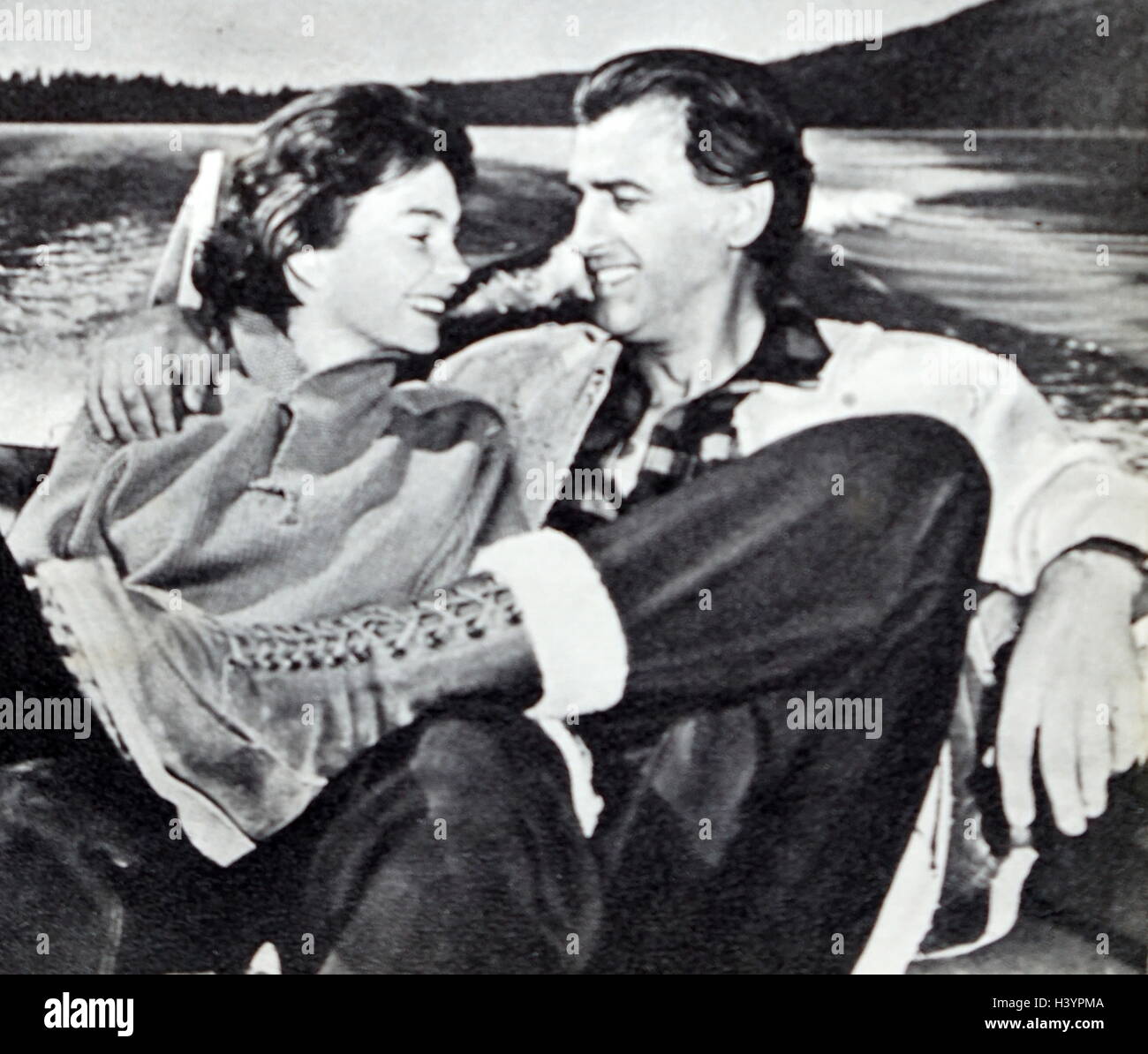 Foto von Ehemann und Ehefrau, Stewart Granger und Jean Granger, beide Schauspieler. Vom 20. Jahrhundert Stockfoto