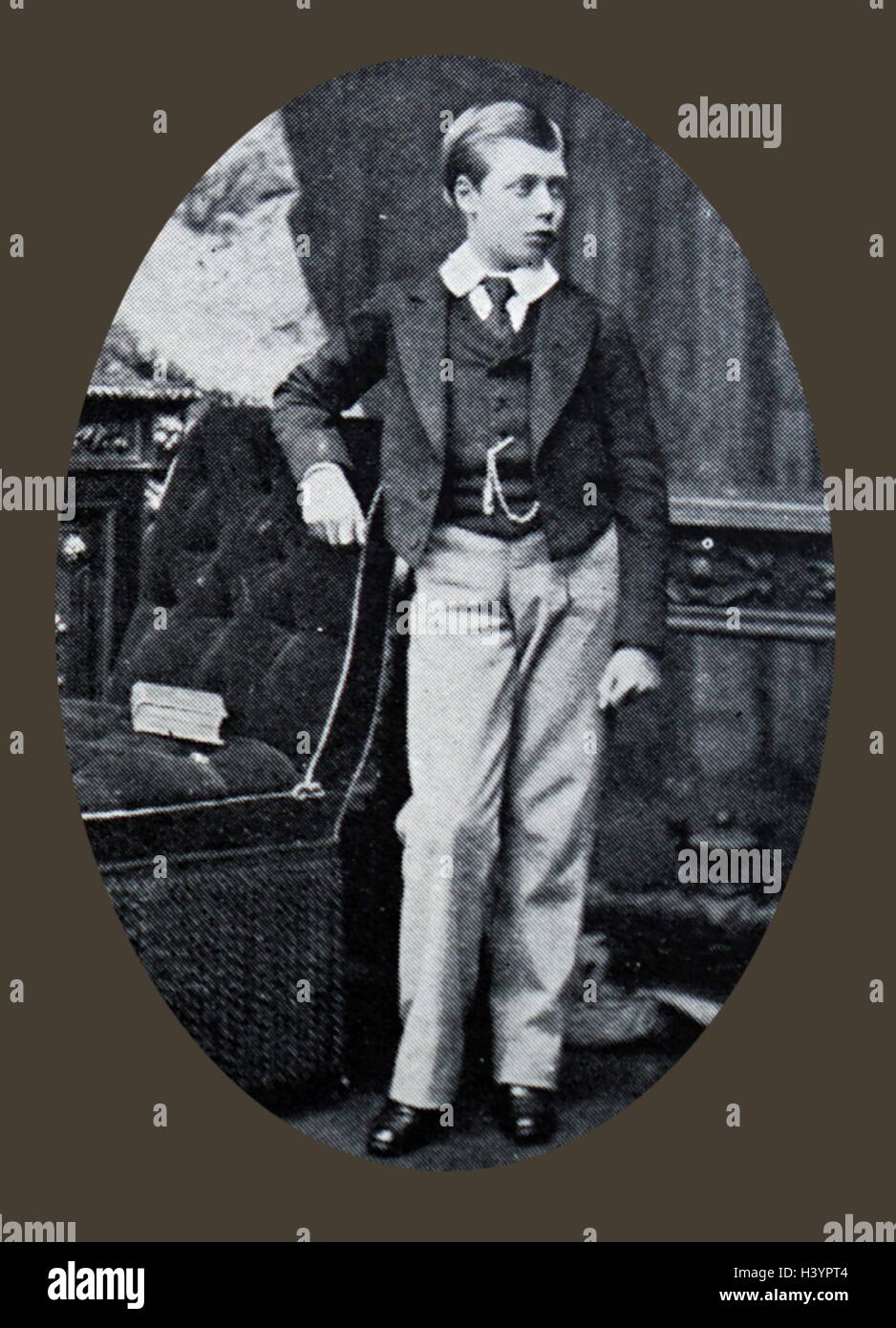 Kindheit Foto von Prince George Frederick Ernest Albert; (1865-1936) später König von Großbritannien und den britischen Dominions, und Kaiser von Indien. Stockfoto