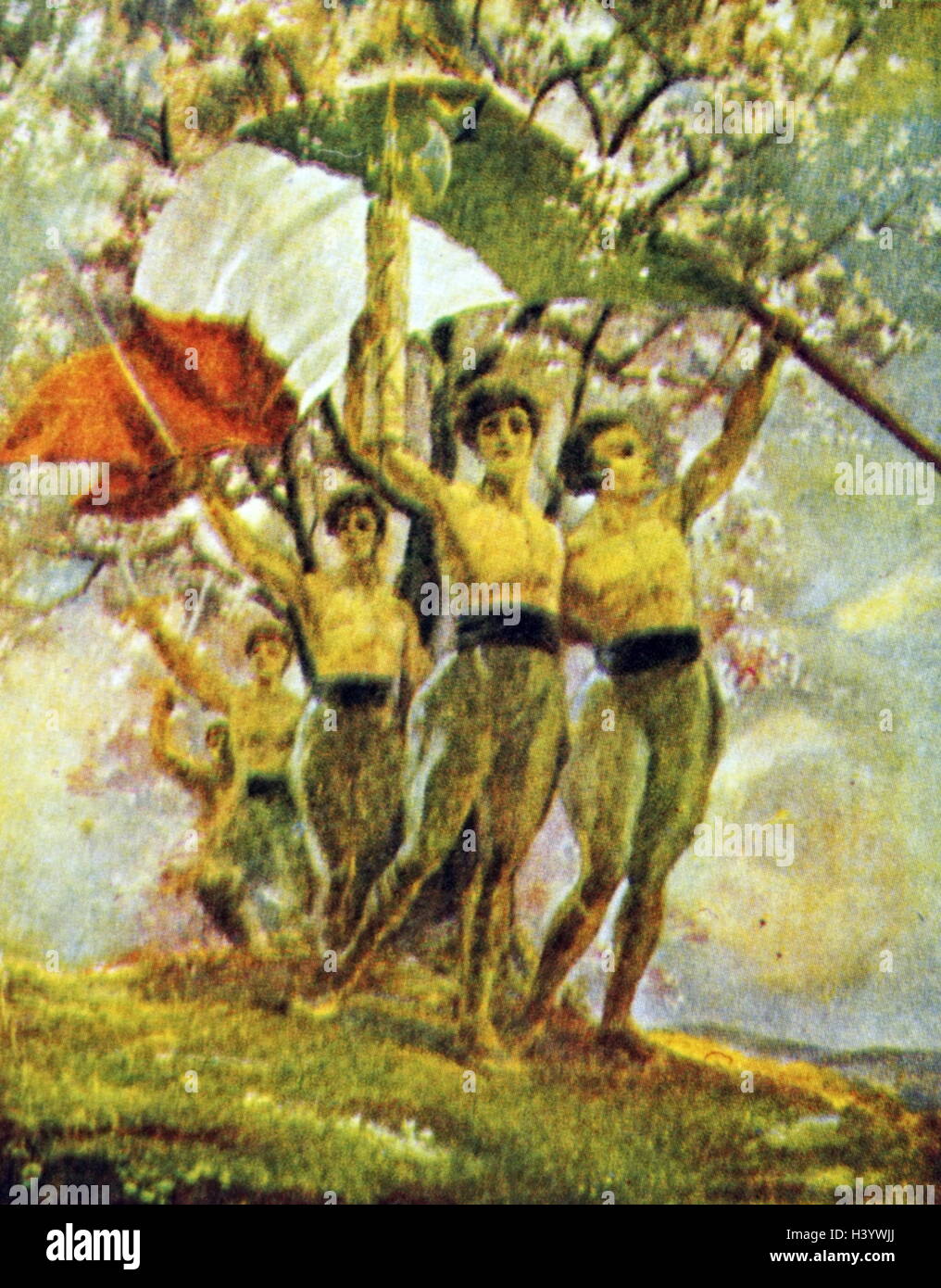 Zweiten Weltkriegs italienische Propaganda-Plakat. 20. Jahrhundert Stockfoto