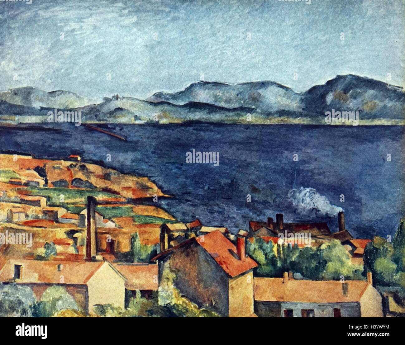 Gemälde mit dem Titel "Die Bucht von L'Estaque' von Paul Cézanne (1839-1906), ein französischer Künstler und post-impressionistischen Maler. Vom 19. Jahrhundert Stockfoto