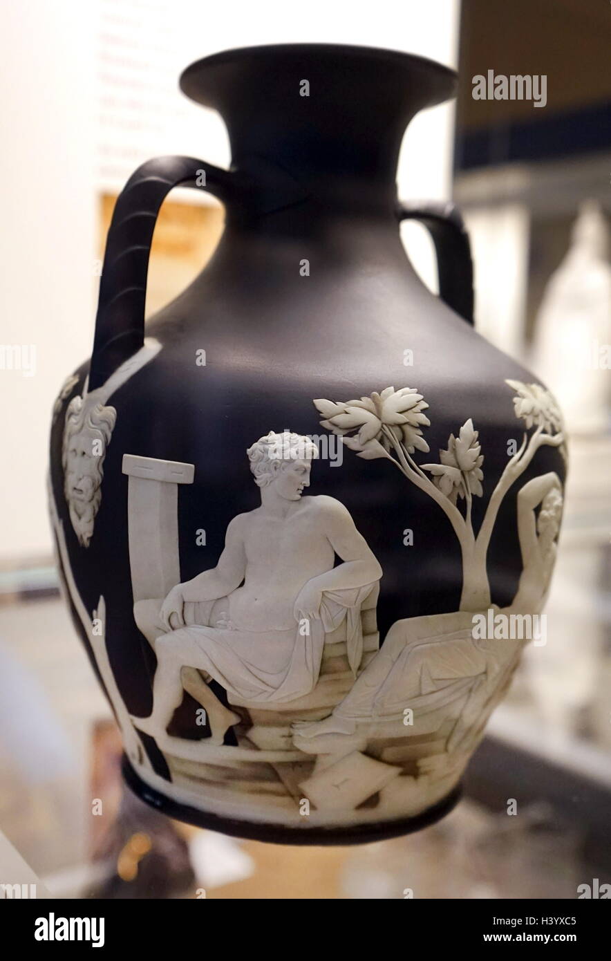 Portland-Vase, eine römische Kamee Glasvase. Vom 1. Jahrhundert  Stockfotografie - Alamy