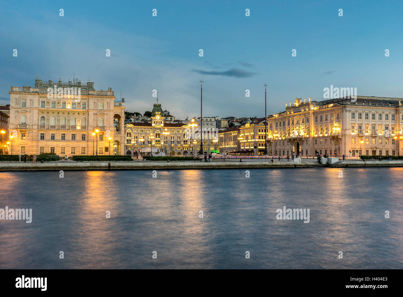 Die Piazza Dell Unita d ' Italia in Triest Stockfoto
