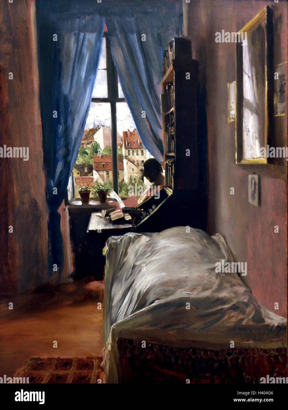 Schlafzimmer des Künstlers in de Ritterstrasse Adolph Menzel 1815-1905 Deutsch Deutschland Stockfoto