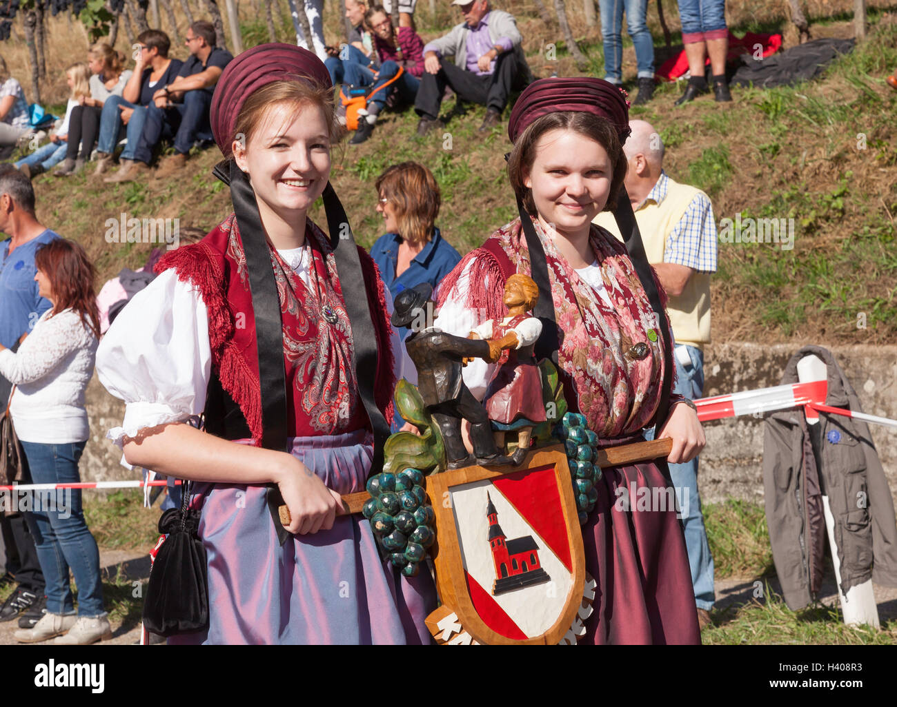 Traditionelles Wein- und Erntedankfest, Sasbachwalden, Baden-Württemberg, Süddeutschland, Deutschland, Europa Stockfoto