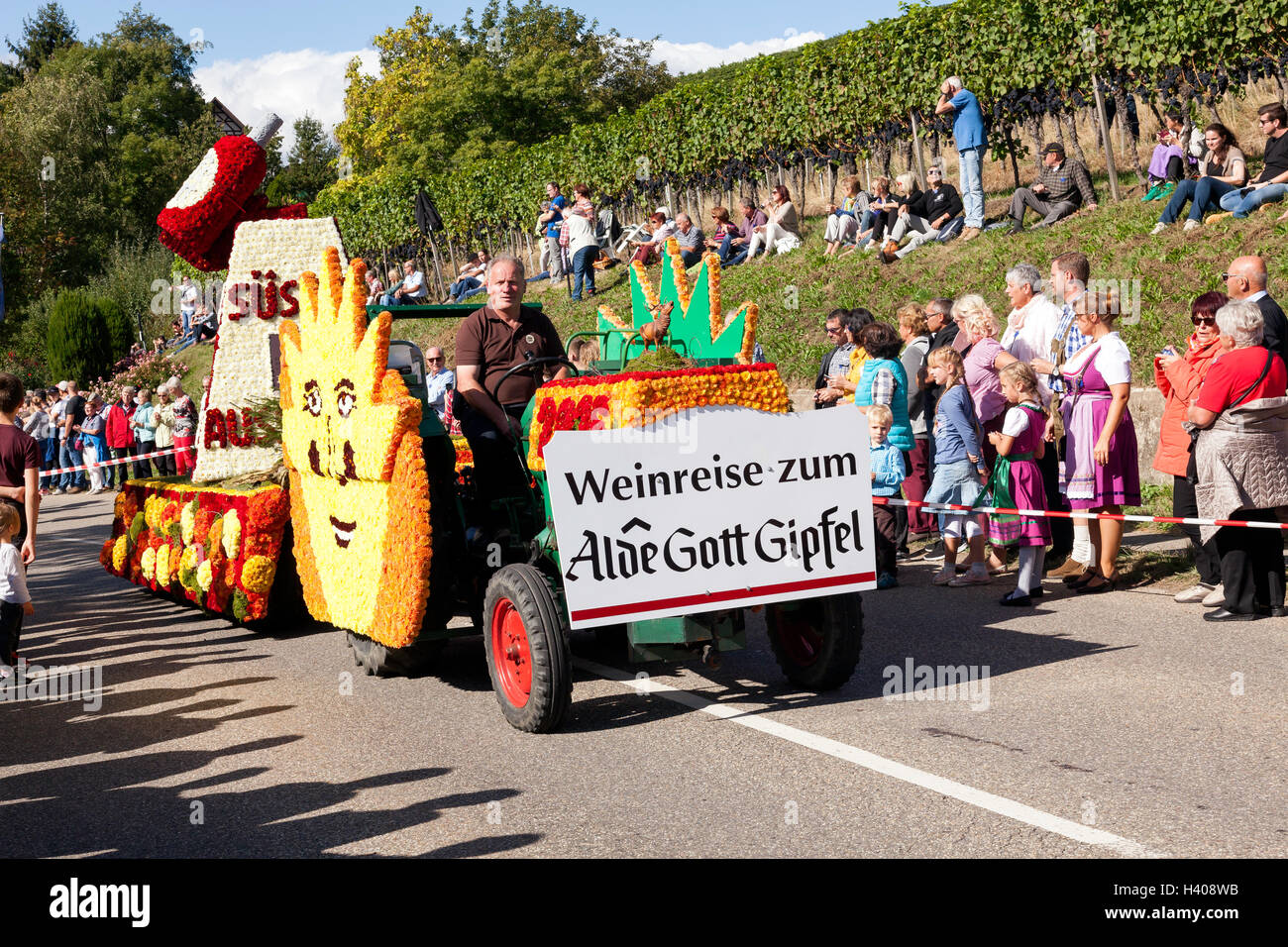 Traditionelles Wein- und Erntedankfest, Sasbachwalden, Baden-Württemberg, Süddeutschland, Deutschland, Europa Stockfoto