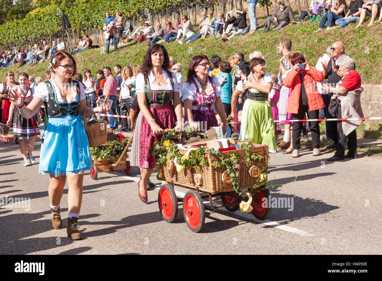 Traditionelles Wein- und Erntedankfest, Sasbachwalden, Baden-Württemberg, Süddeutschland, Deutschland, Europa Stockfoto