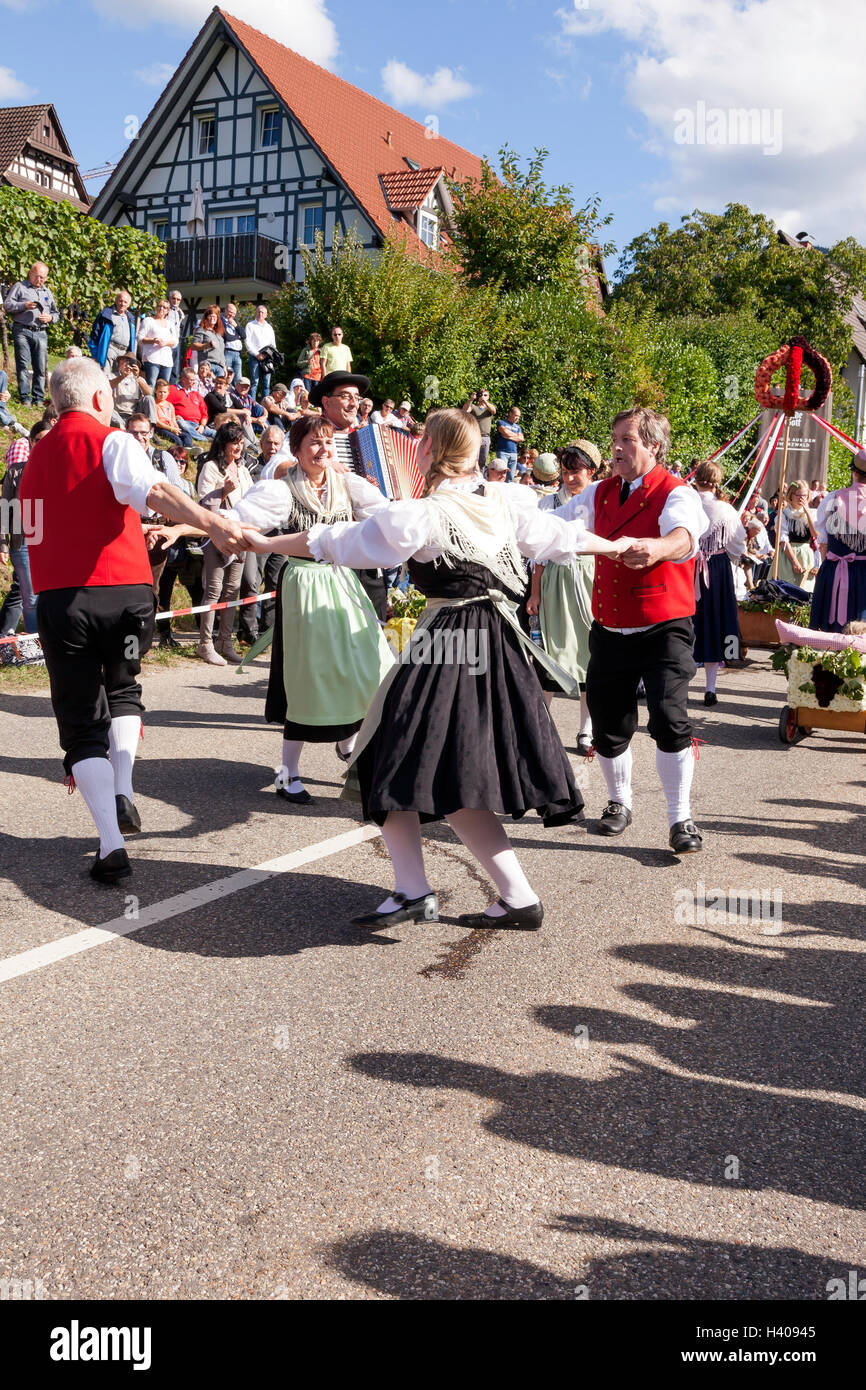 Traditionelles Wein- und Erntedankfest, Sasbachwalden, Baden-Württemberg, Süddeutschland, Deutschland, Europa Stockfoto