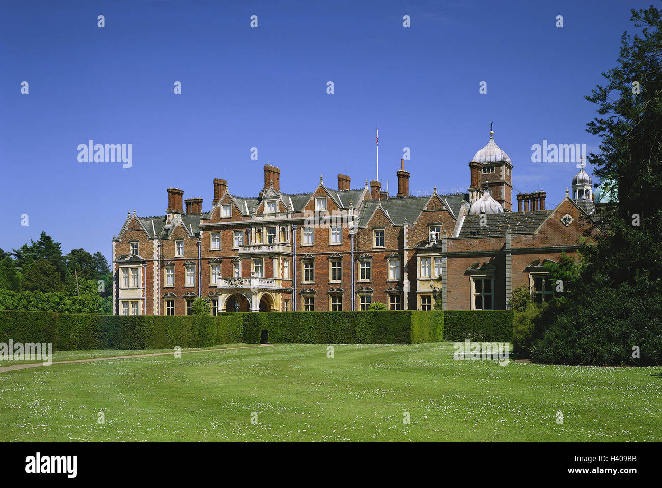 Großbritanien, Süden schmale Land, Norfolk, Sandringham Haus mit Park, England, Herrenhaus, Park, Wiese, Stockfoto