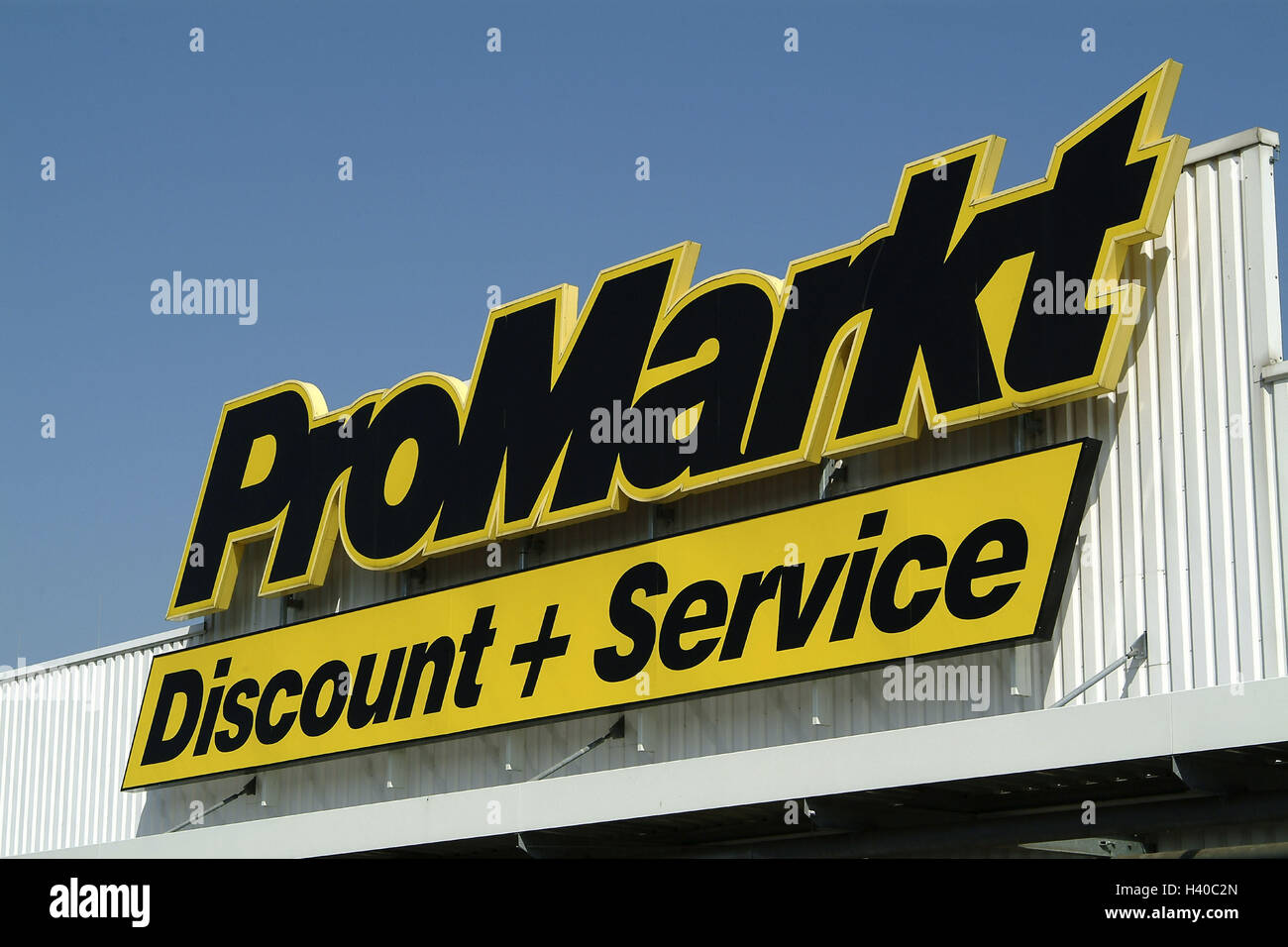 Elektro Fachgeschaft Fassade Werbeschild Firmen Logo Pro Markt - 