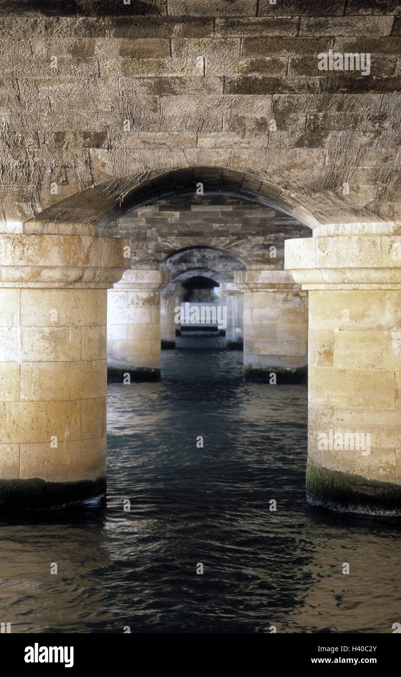 Frankreich, Paris, Pont De La Concorde, Detail, Brückenpfeilers, seine