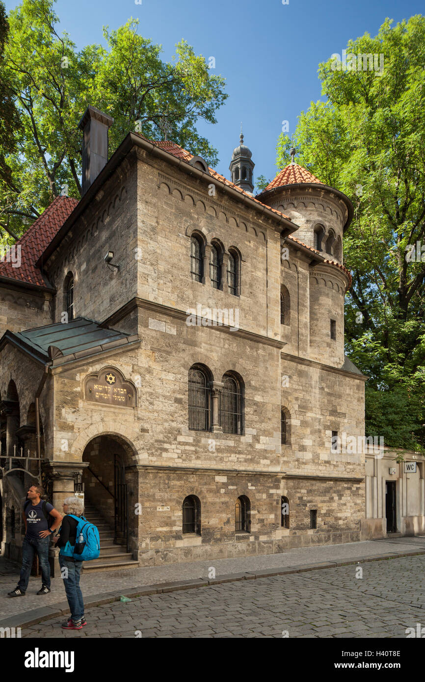 Jüdischen Festsaal in Josefov (Jüdisches Viertel), Prag, Tschechische Republik. Stockfoto