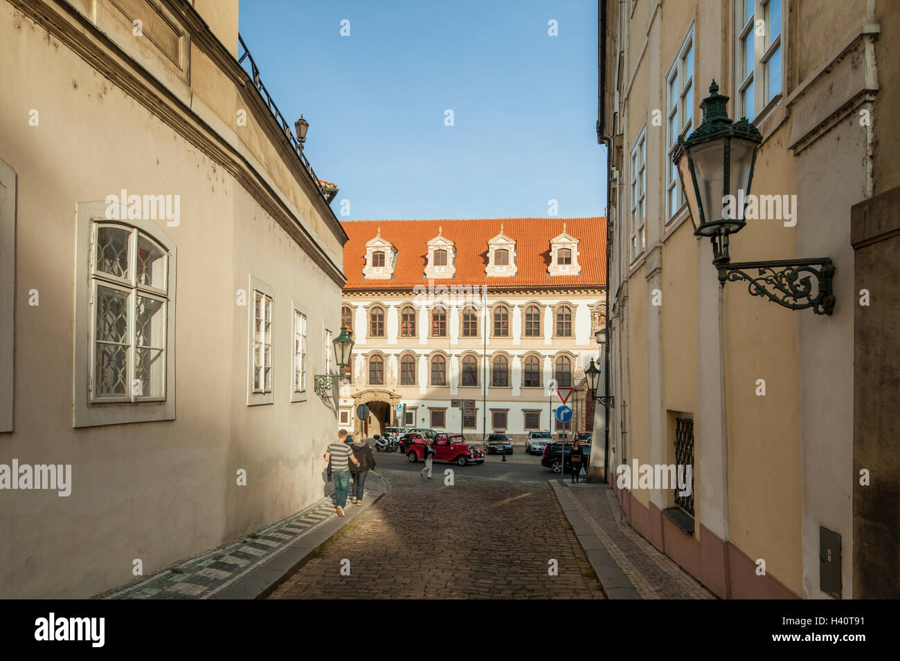 Herbstnachmittag in Mala Strana, Prag, Tschechische Republik. Stockfoto