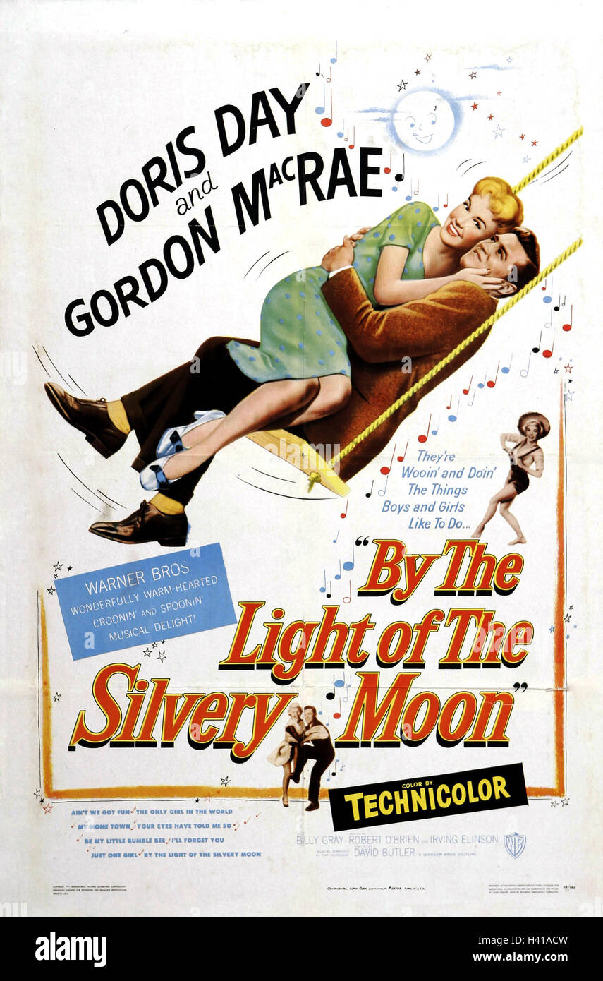 DURCH das Licht von der SILBRIG Mond 1953 Warner Bros musical-Film mit Doris Day und Gordon McRae Stockfoto