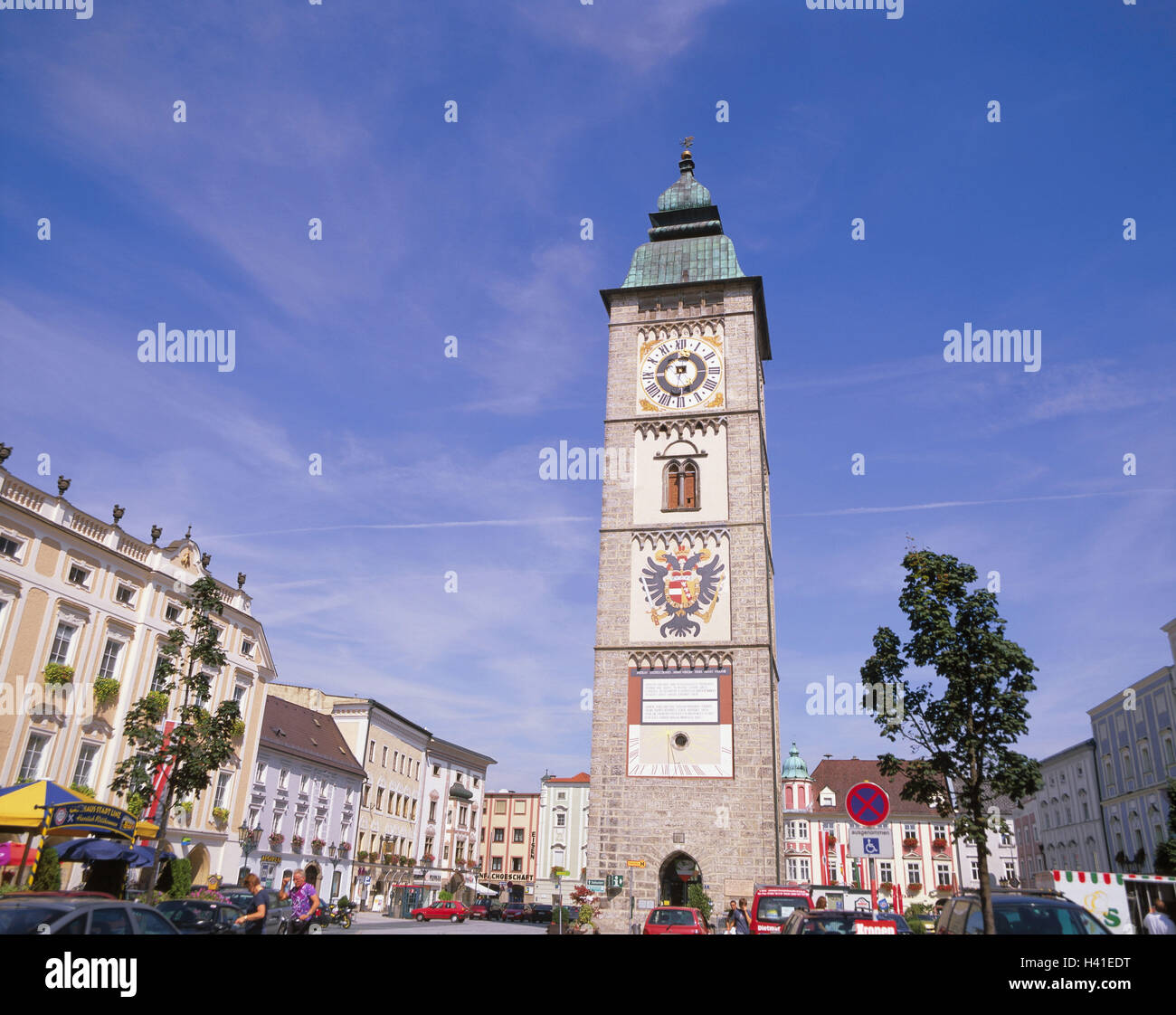 Linz Innerstadt Österreich, Oberösterreich, Enns, Stadtplatz, Stadtturm, Europa, Linz ...