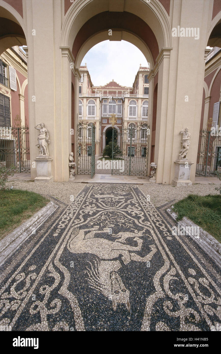 Italien Ligurien Genua Palazzo Reale Torb Gen Mosaik Southern