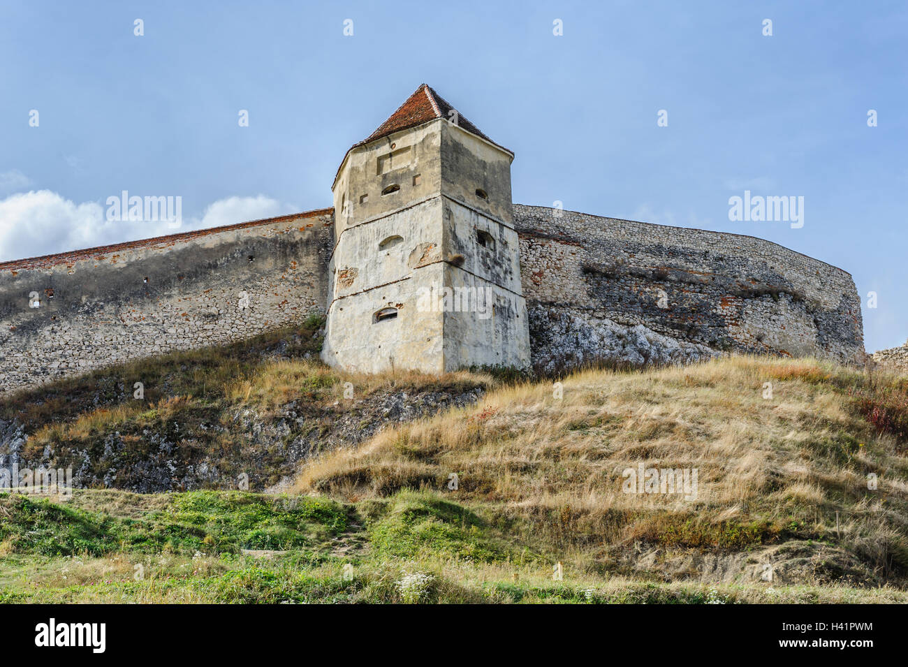 Mittelalterliche Festung in Rosenau, Siebenbürgen, Kronstadt, Rumänien Stockfoto