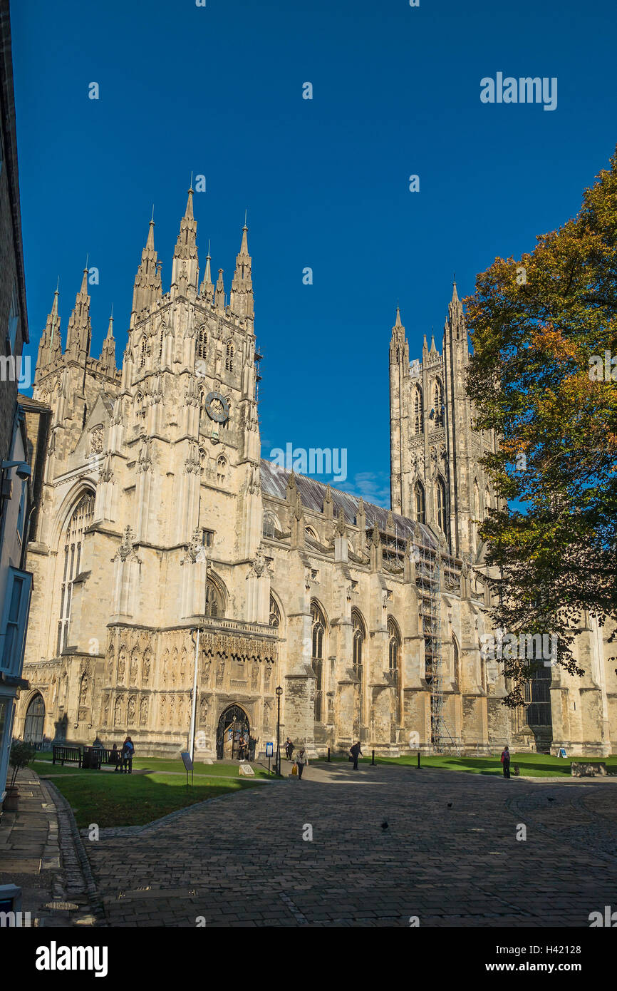 Die Kathedrale von Canterbury in Kent England Herbst Sunshine Stockfoto