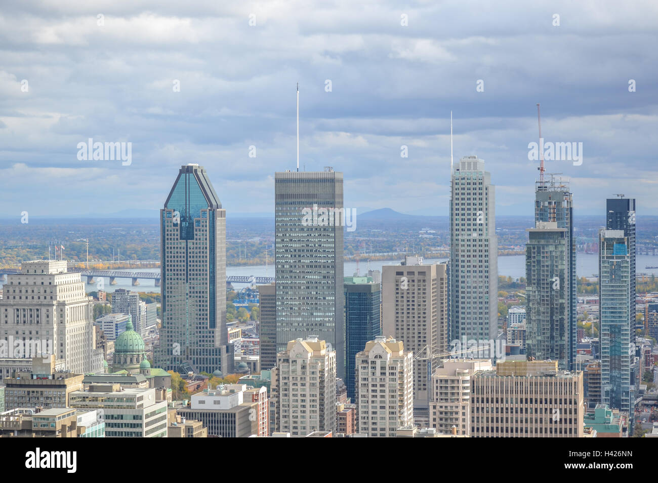 Montreal, Kanada - 13. September 2016: Skyline von Montreal in Quebec, Kanada Stockfoto