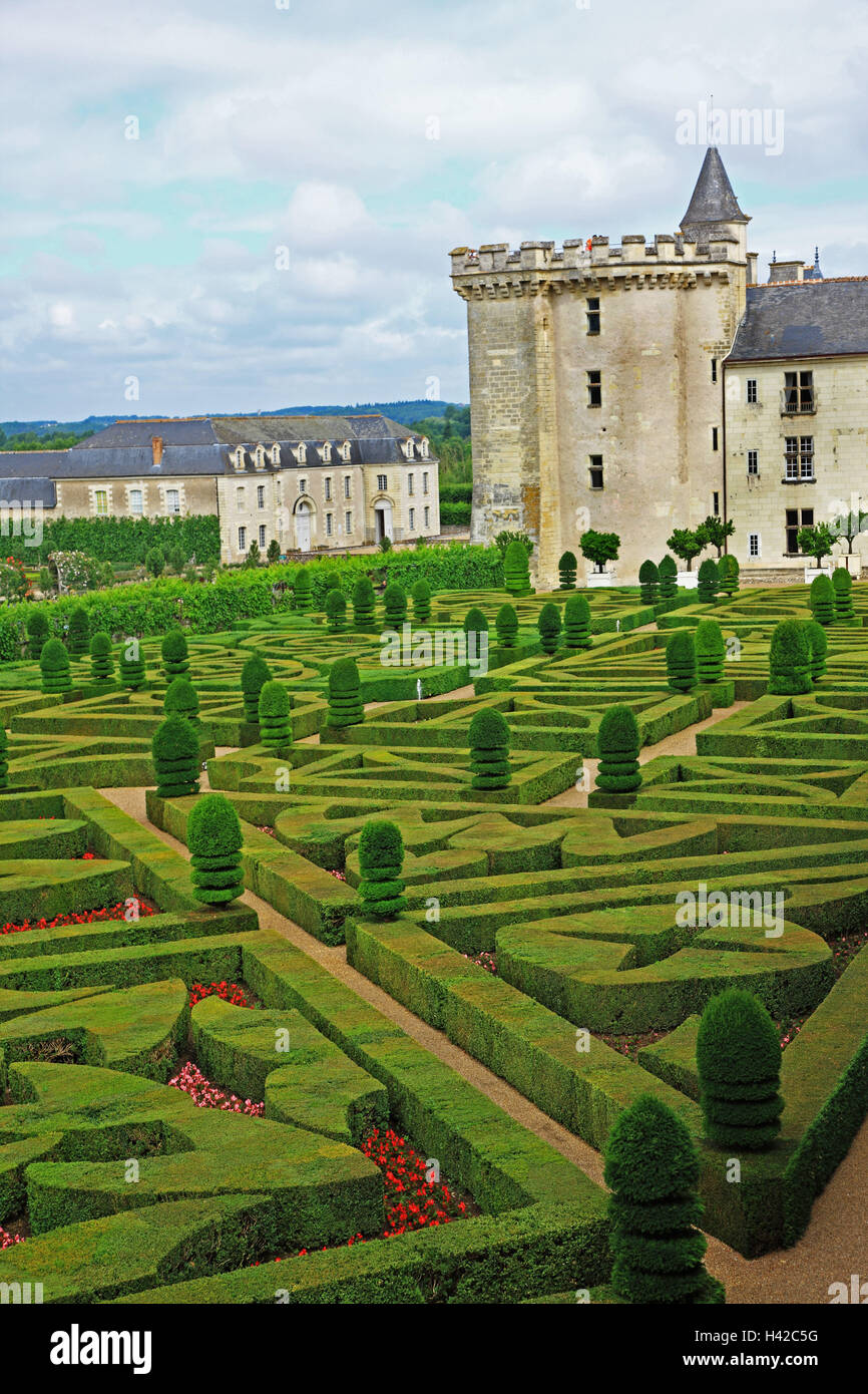 Frankreich, kümmere-et-Loire, Touraine, CastleVillandry, Garten, Stockfoto