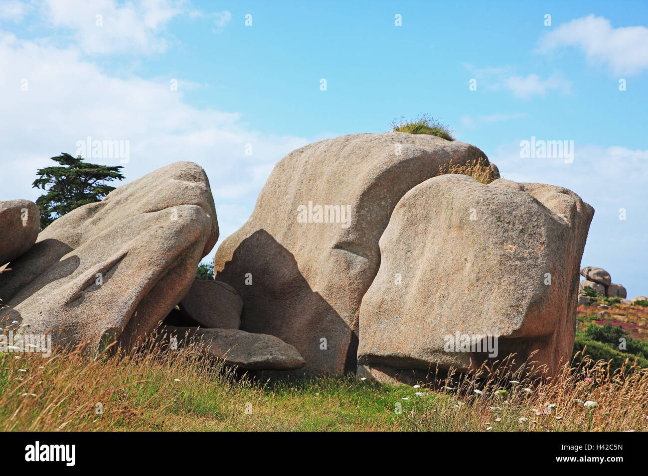 Frankreich, Bretagne, die Cote du-Nord, Rochers de Ploumanach Stockfoto