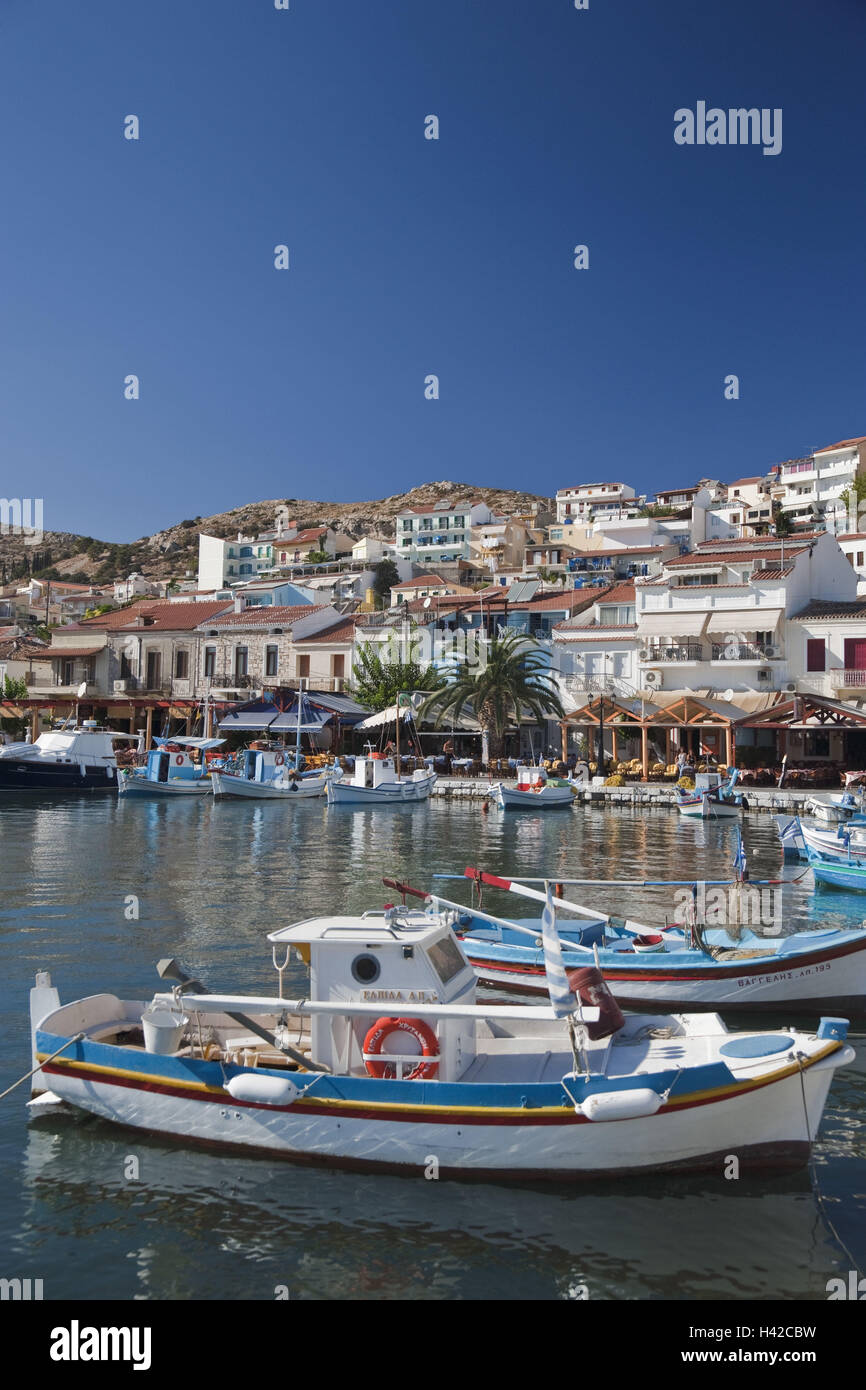 Angelboote/Fischerboote, Hafen Sie, Insel Samos, Pythagorion, Insel im Mittelmeer, Griechenland, Europa, Stockfoto