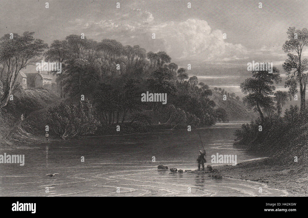 Ellisland, Dumfries & Galloway. Robert Burns. Schottland. BARTLETT c1840 print Stockfoto