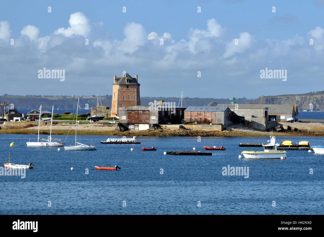 Frankreich, Bretagne, Camaret-Sur-Mer, Hafen, Stockfoto
