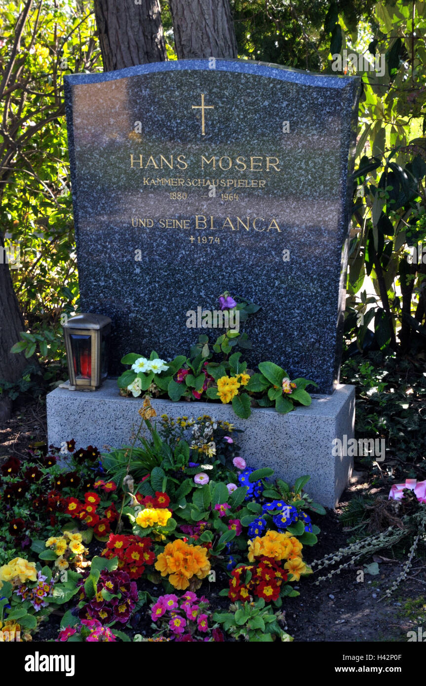 Österreich, Wien, Simmering, Zentralfriedhof, Grab Hans Moser, Stockfoto