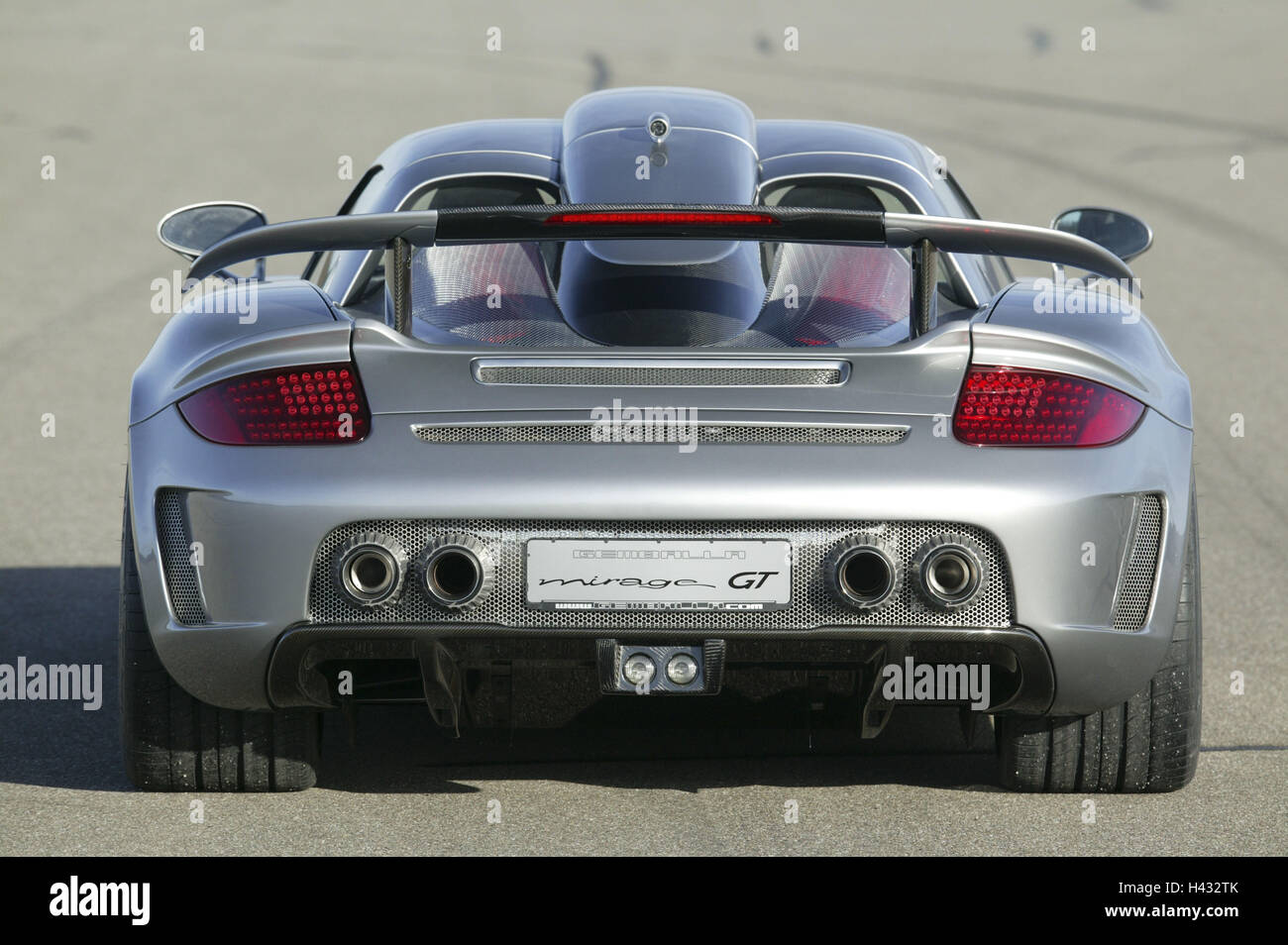 Gemballa Porsche, 'Mirage GT', Silber, Rückansicht Stockfoto