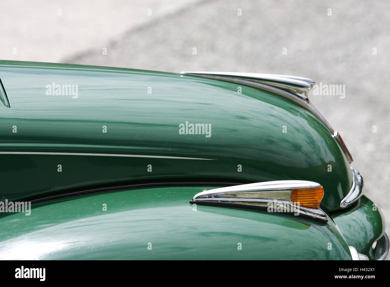 Fiat Topolino, grün, Detail, Front, Vorschau auf der rechten Seite, Stockfoto