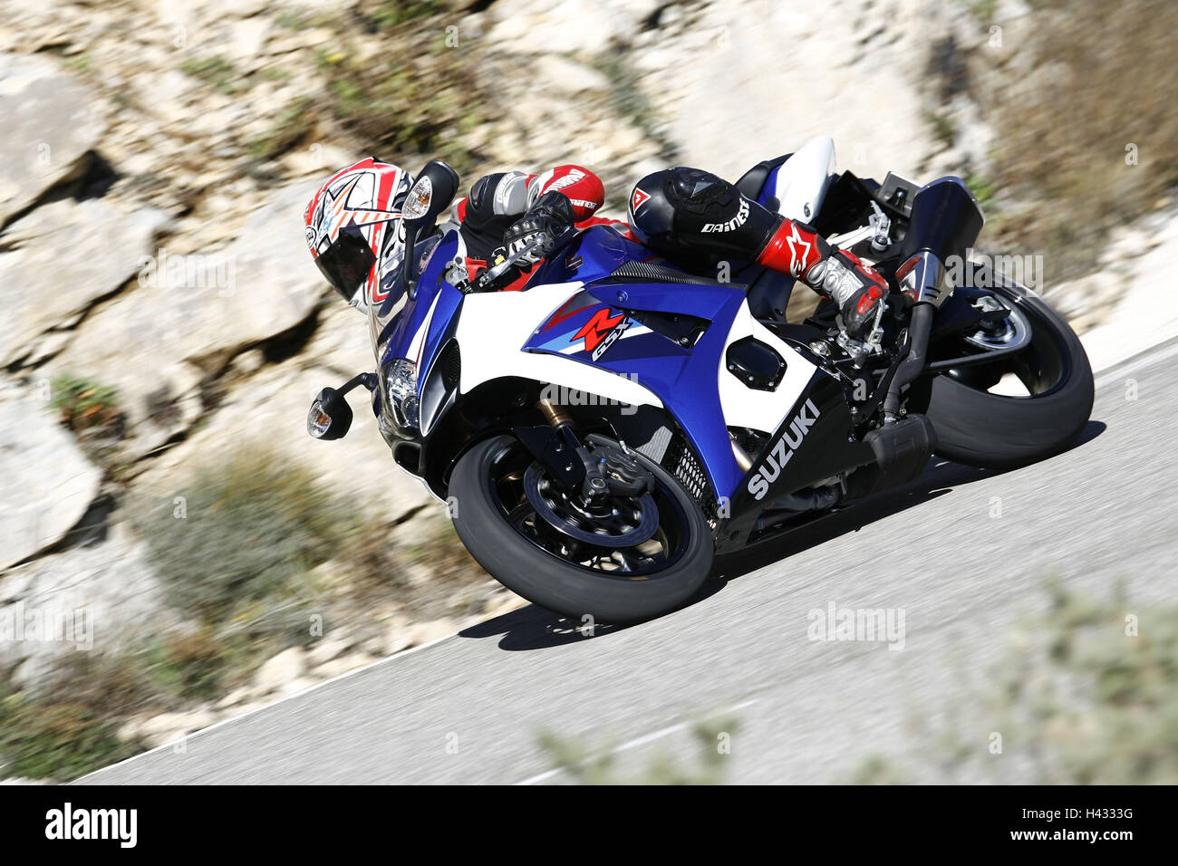 Motorrad Suzuki "GSX-R 1000", Top-test Stockfoto