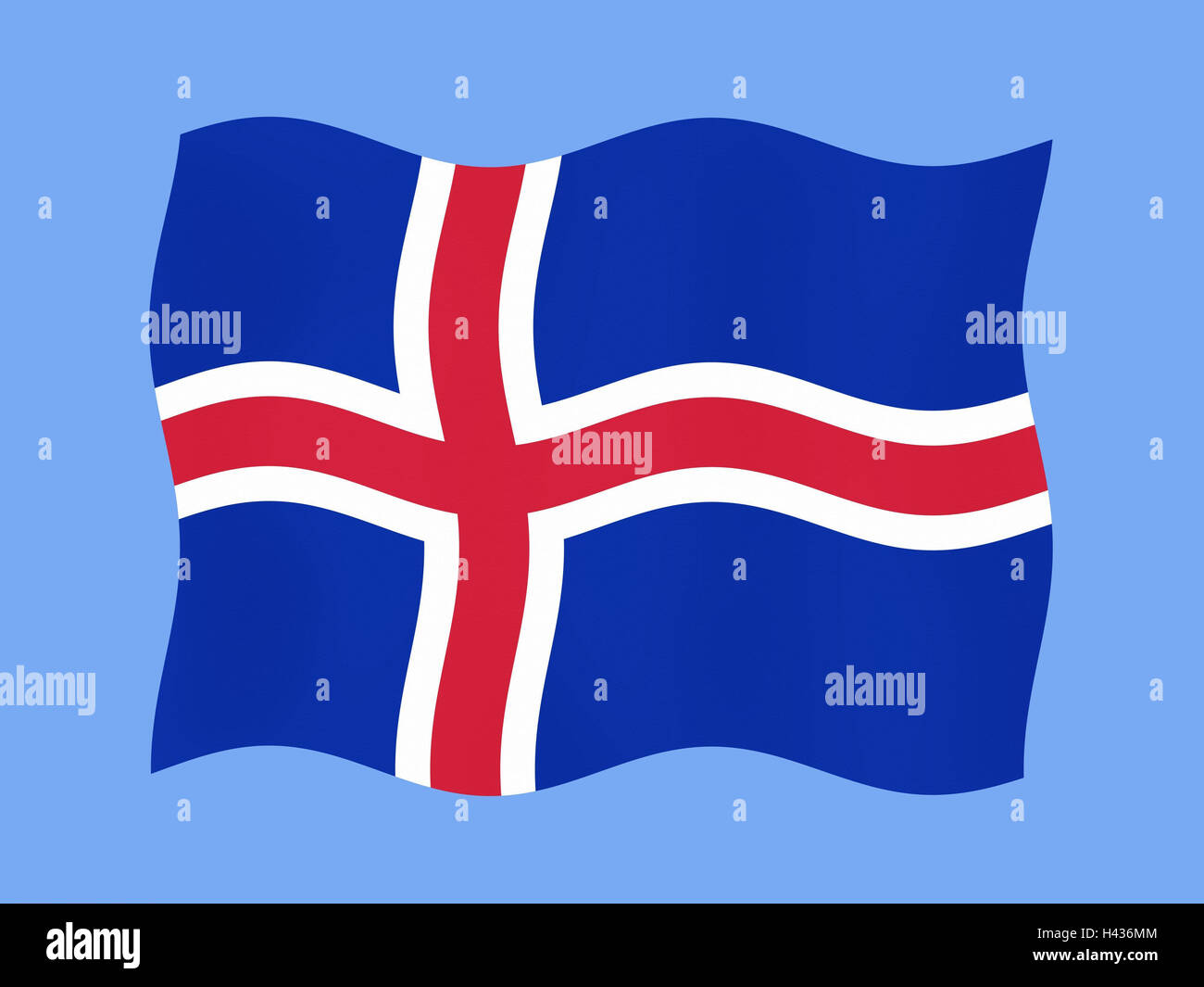 Computergrafik, Nationalflagge, Islands, Flagge, Flagge, Flagge, Zustand Abbildung, durchbrennen, in Island, Skandinavien, Skandinavisch, Produktfotografie, Stockfoto