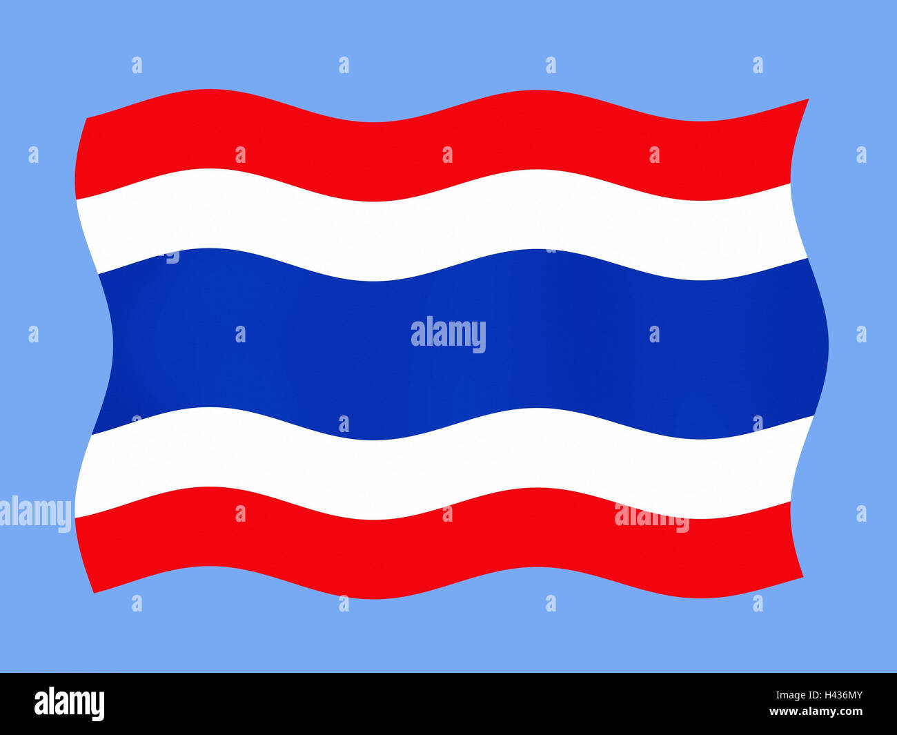 Computergrafik, Nationalflagge, Thailand, Flagge, Fahne, Flagge, Zustand Abbildung, Schlag, Thai, Produktfotografie, Stockfoto