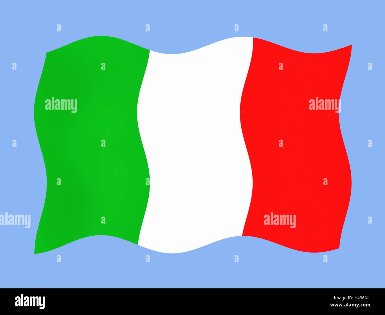 Computergrafik, Nationalflagge, Italien, Flagge, Flagge, Flagge, Zustand Abbildung, durchbrennen, in Italienisch, Tricolor, Produktfotografie, Stockfoto