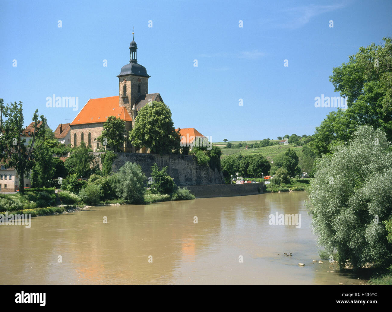 Deutschland, Baden-Wurttemberg, Lauffen am Neckar, Saint Regiswindiskirche, Stockfoto