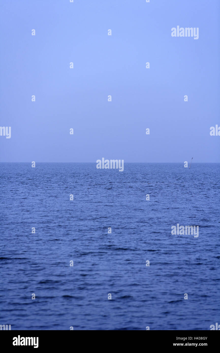 Meer, Horizont, Deutschland, langweilen, Nordsee, Norddeutschland, Meer, Wellen, Wasser, Wasseroberfläche, Bewegung, niemand, Einsamkeit, Breite, Abstand, Horizont, Stockfoto