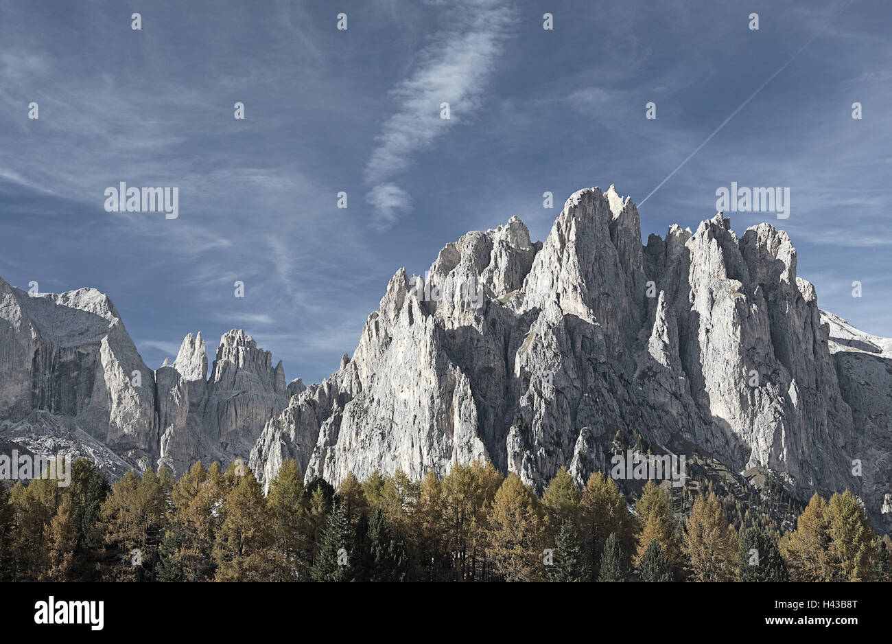 Südtirol, Dolomiten, Berglandschaft, Rosengarten, Stockfoto