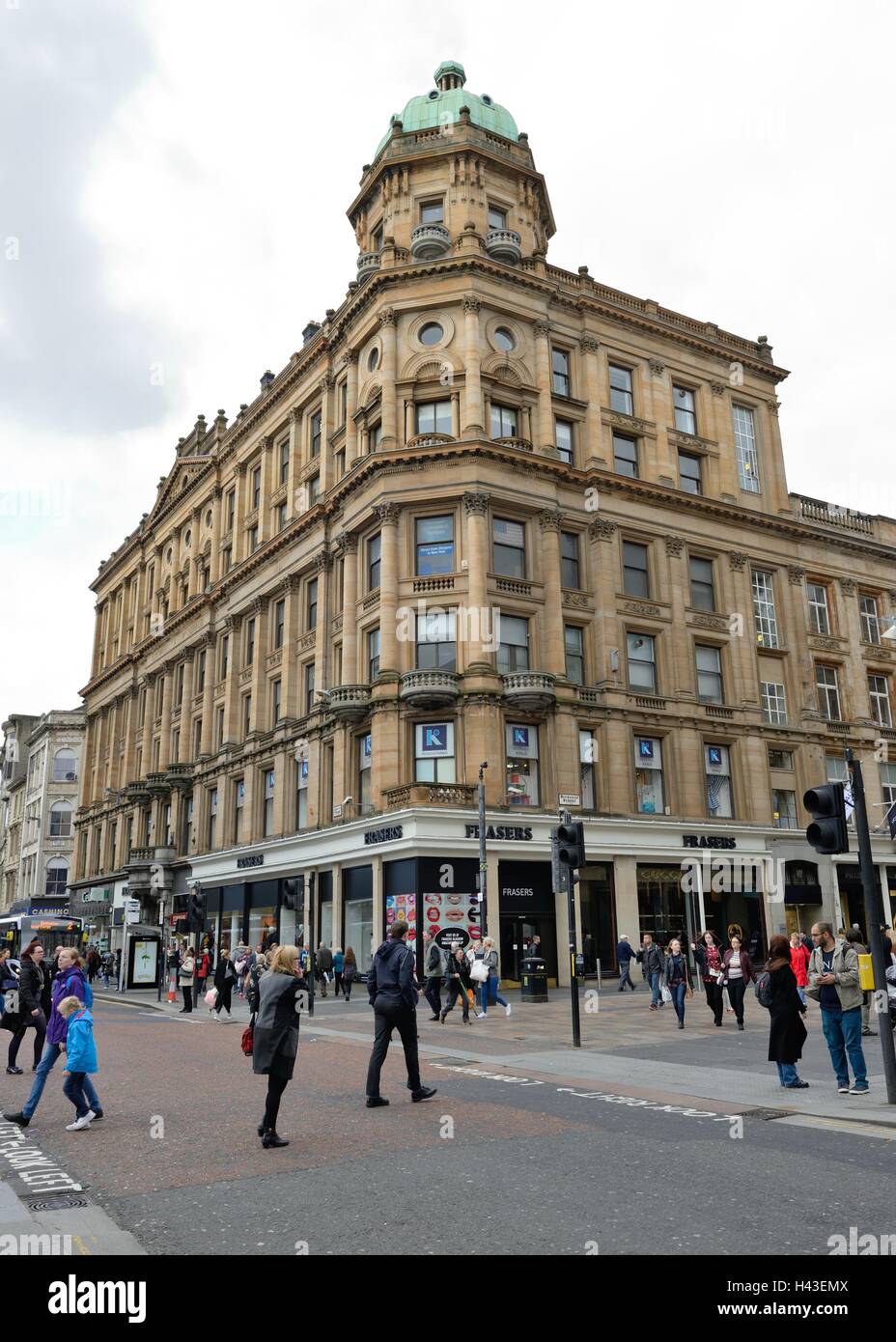 Im viktorianischen Stil erbaute Haus der Frasers Kaufhaus Gebäude an der Argyle Street und der Buchanan Street, Glasgow, Schottland, Großbritannien Stockfoto
