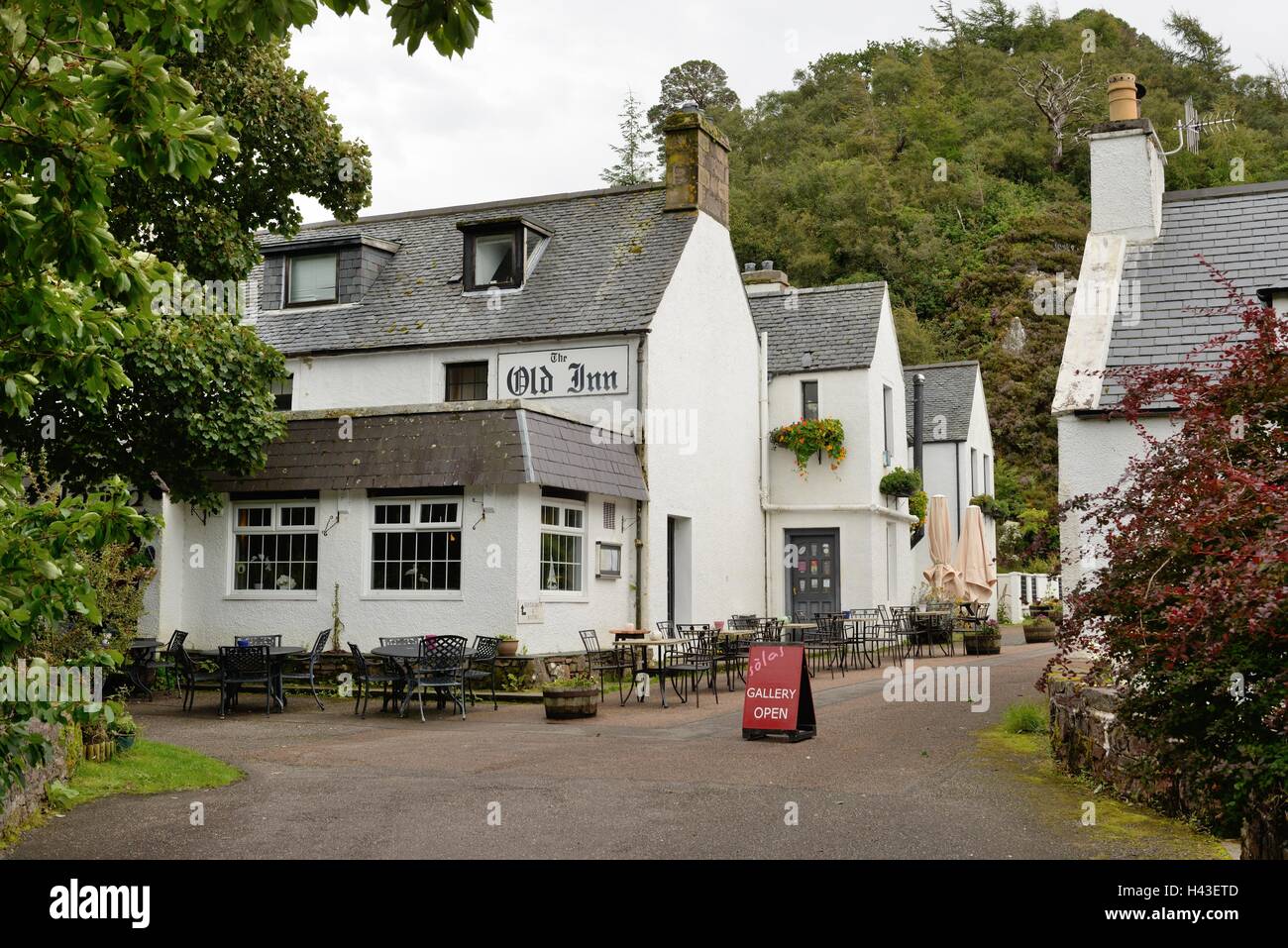 Die "Old Inn" Flowerdale Glen, Gairloch, Highland, Schottland, UK Stockfoto