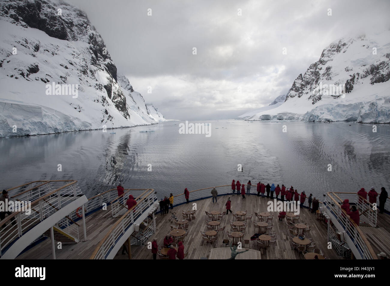 Antarktis, Südpolarmeer, Lemaire-Kanal, Kreuzfahrtschiff Marco Polo, Schiff Cap, Tourist, Stockfoto