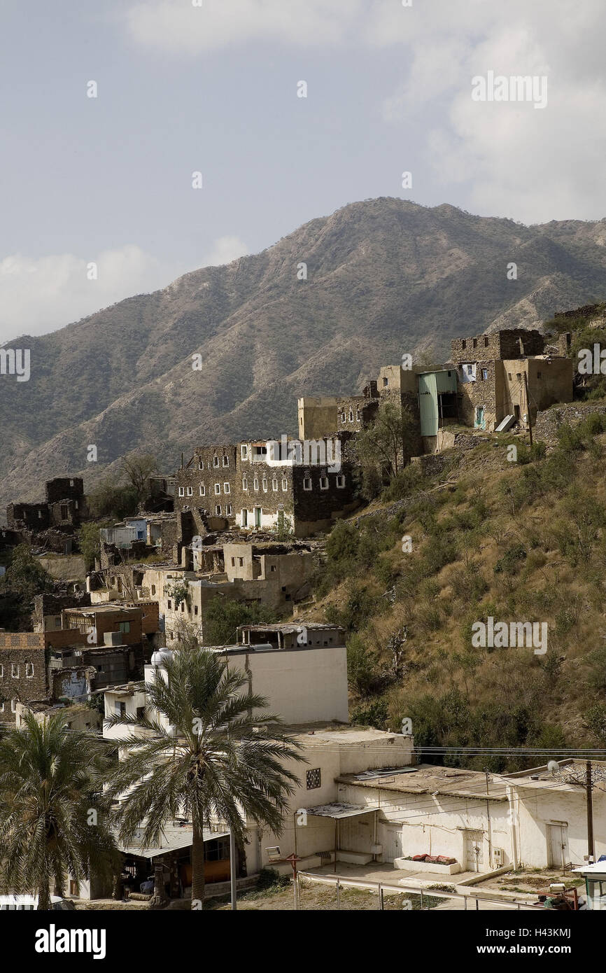 Saudi Arabien, Provinz Asir, Rijad Alma, lokale Ansicht, Stockfoto